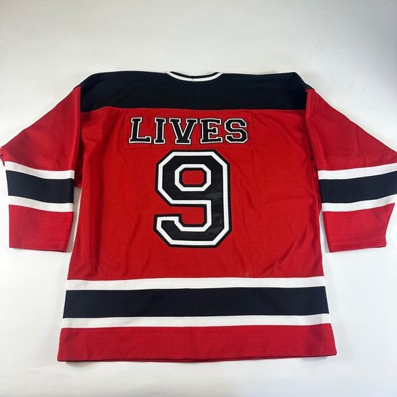 Aerosmith World Tour IX Lives Hockey Jersey XL Giant Red Black White - Picture 6 of 8